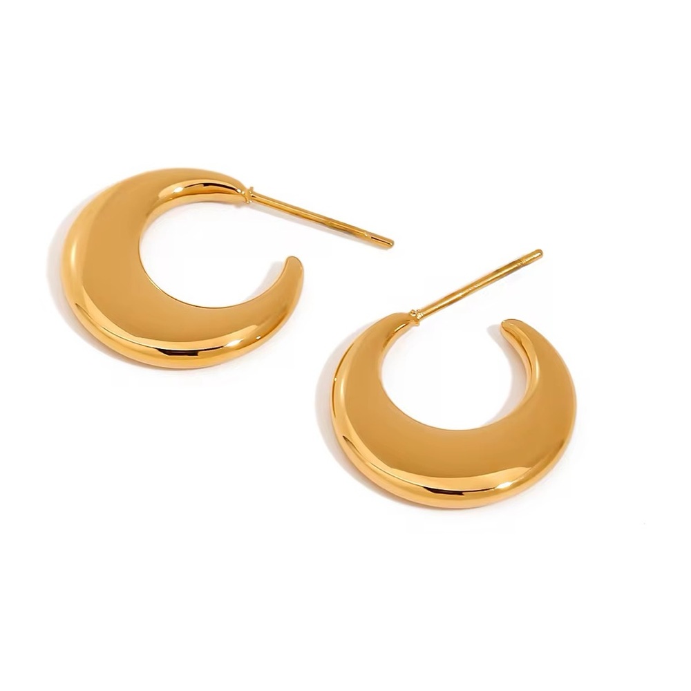 18K Gold Plated Stainless Steel Statement Hoop